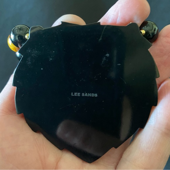 Gorgeous Lee Sands Abalone Black Onyx Tiger Eye Lion Necklace Statement Piece - Picture 10 of 10